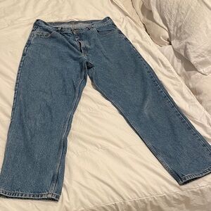 Classic Blue Men's Jeans, 100% cotton thick denim